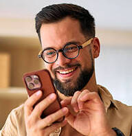 Person streaming on a phone